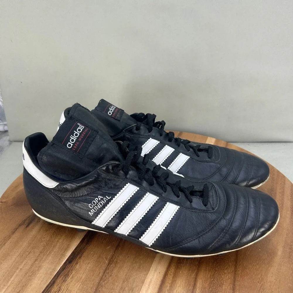 Adidas Copa Mundial Soccer Cleats Mens 13 Black White Made in Germany 015110